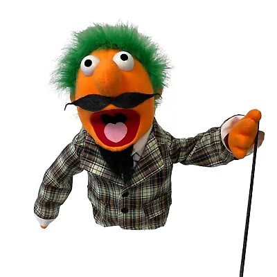 FAO Schwarz Muppets Whatnot Workshop Orange Hand Puppet With Jacket Mustache • $139.99