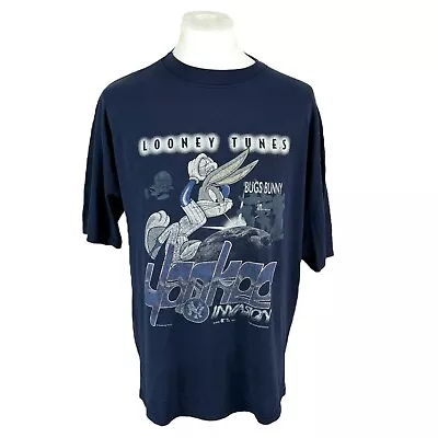 Looney Tunes Vintage T Shirt Blue XL Graphic 1996 Warner Bros Vintage T Shirt  • £25