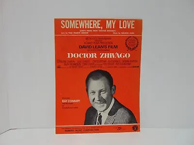 Somewhere My Love Lara's Theme Sheet Music Dr. Zhivago 1966 Robbins Music • $5.50