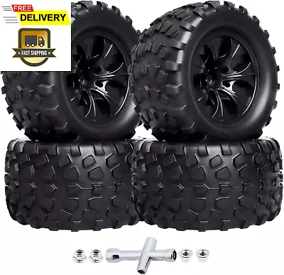 Pre-Glued 2.8 Tires 1/10 Scale RC Truck Wheels And Tires 12Mm Hex For Traxxas Ru • $49.45