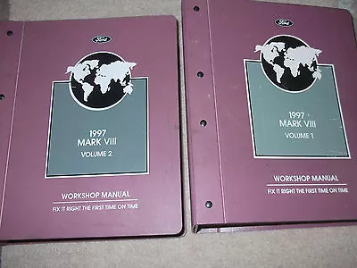 $129.95 • Buy 1997 LINCOLN MARK VIII 8 V III Service Shop Repair Manual Set FACTORY W EVTM X