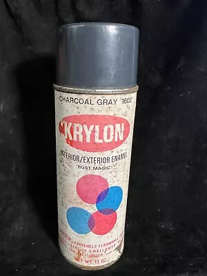 Charcoal Gray Name On Can Borden Paper Label Krylon Vintage Spray Paint Can 1970 • $29.99