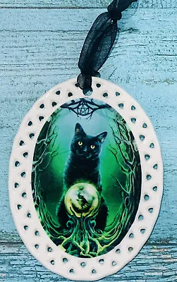 Black Cat Ornament Witchy Ornament Hexmas Moon Ornament Unique Christmas • $12.99