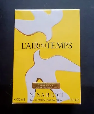 L'Air Du Temps Nina Ricci Eau De Parfum Spray Bird Cap 1 Oz New With Cellophane • $22