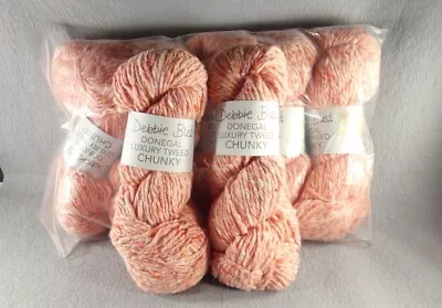 Debbie Bliss Donegal Luxury Tweed Chunky Angora Wool Pink Bulky Yarn 100gr Skein • $19.95