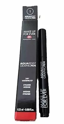 MAKE UP FOR EVER Eyeliner - BLACK 1 Aqua Resist Graphic Pen 0.25ml • $11.45