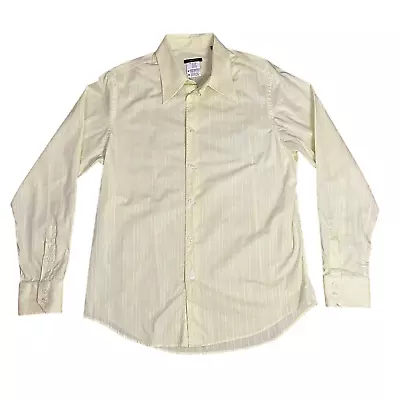 Versace Classic Yellow Button Down Long Sleeve Men's Dress Shirt Size 16.5x42 • $50