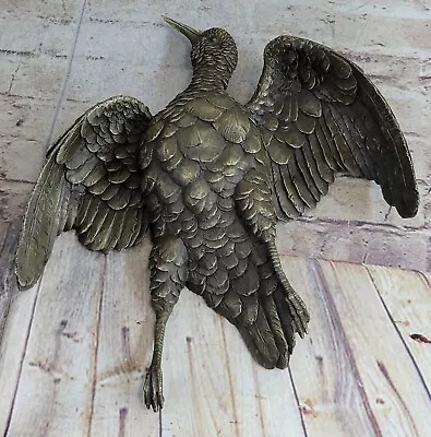 Metal Casting Bronze Eagle Statue Hawk Sculpture  Falcon Bird Decorative • $249