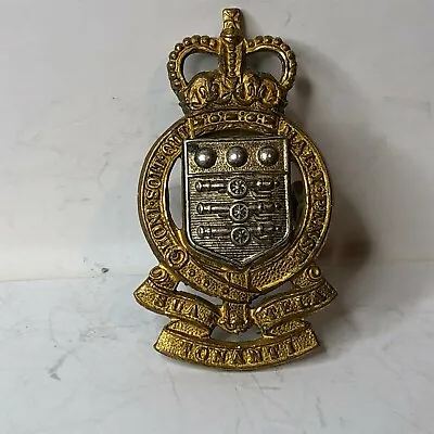 £12.84 • Buy Royal Army Ordnance Corps Officers Gilt & Silver Plate Cap Badge 42 X 24 Mm 