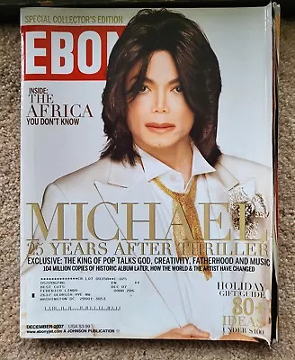 Ebony Magazine Michael Jackson Rare Cover December 2007 Last Interview Collector • $29.99