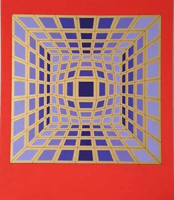 Victor Vasarely - Helios 1 -  Serigraph - Signed & Numbered -1981 - Wove • $450