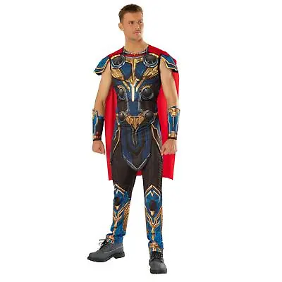 Men's Official Marvel Deluxe Thor Superhero Action Stag Do TV Film Costume • £48.58