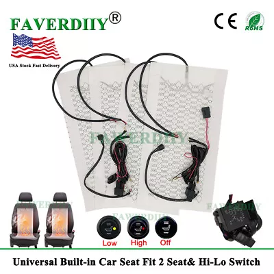 12V Universal Car Heated Seat Heater Kit Car Seat Heating Pads With Round Switch • $22.66