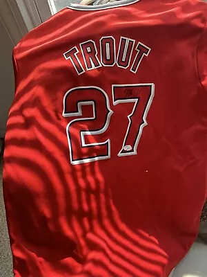 AUTOGRAPHED MLB OFFICIAL Mike Trout ANGELS Jersey!!!!! • $290