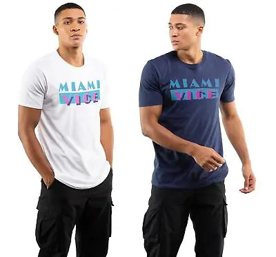 Miami Vice Mens T-shirt OG Logo Top Tee S-2XL Official • £13.99