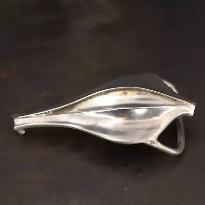 VTG Sterling Silver - MID-CENTURY MODERNIST Tulip Flower 1.5  Belt Buckle - 24g • $22