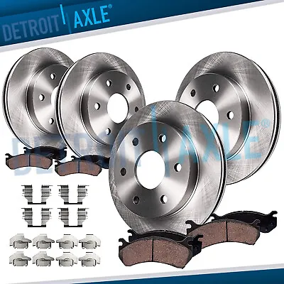 Front Rear Disc Rotors Ceramic Brake Pads For 2006-2009 Chevy Trailblazer Envoy • $211.87