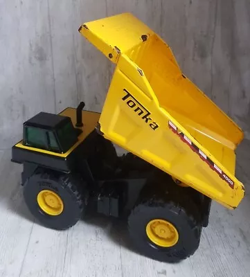 Large Metal Tonka 4000 Yellow Tipper Dump Truck Collectible Toy 2009 Hasbro • £22.49