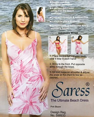 £5.95 • Buy Saress The Ultimate Beach Dress Uk 14 16 Cover Up Swim Wrap Sarong Kaftan Pink