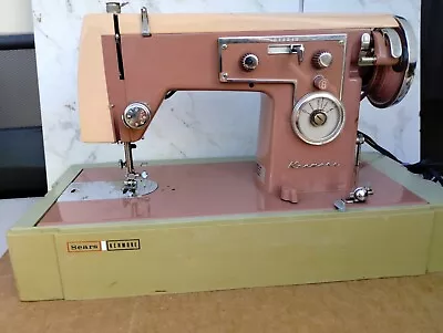 Working VINTAGE SEARS Kenmore Model 158.470 Sewing Machine With Case RARE!! • $164.99