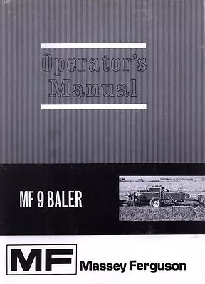 Massey Ferguson MF-9 MF9 Baler Owners Operators Manual • $15.92