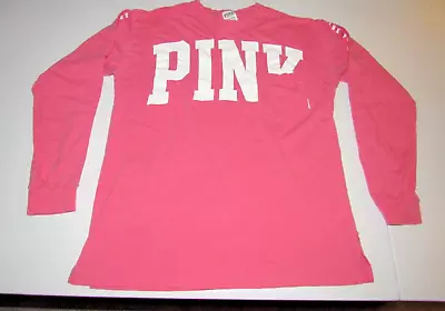 Pink Victoria's Secret Women's Pink Long Sleeve Cotton Shirt Top Size S • $5.99