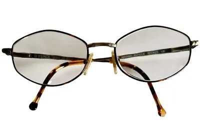 Vintage Fendi Eye Frames  Havana Antique Oval Tortoise Bamboo Metal Temples EUC • $56.25