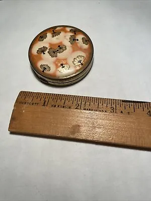 Vintage COTY Paris Powder Compact Mirror Pocket Size Gold Tone • $45