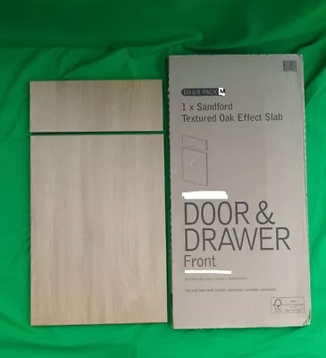 B&Q Kitchen 300mm  BASE Drawer Line Door + Drawer PACK M Sandford OAK Slab • £10