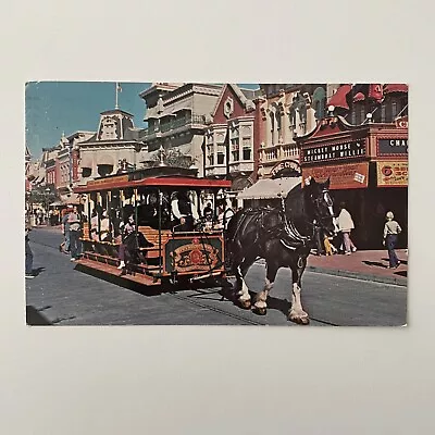 1977 Walt Disney World Vintage Postcard Orlando Florida Horse-drawn Trolley • $4