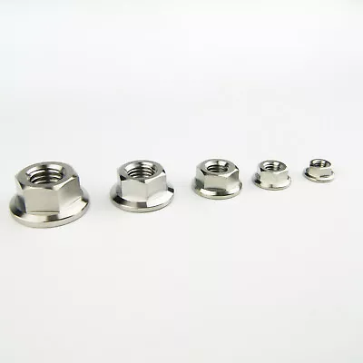 DIN6923 Gr5 Titanium Alloy Flange Ti Nuts Fastener Hex M6 M8 M10 M12 • $3.60