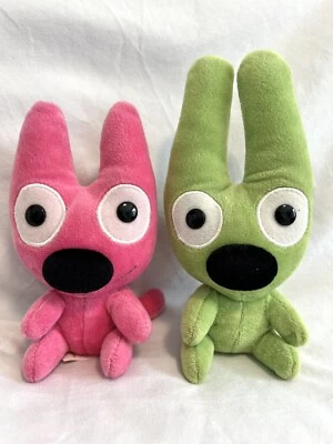 $24.95 • Buy Hallmark Cards Hoops Yoyo Plush Stuffed Animal Pink Cat Green Rabbit Bunny 2004