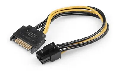 £2.94 • Buy 15 Pin SATA Power To 6-Pin PCI-E PCI Express Male VGA Video Card Adapter Cable