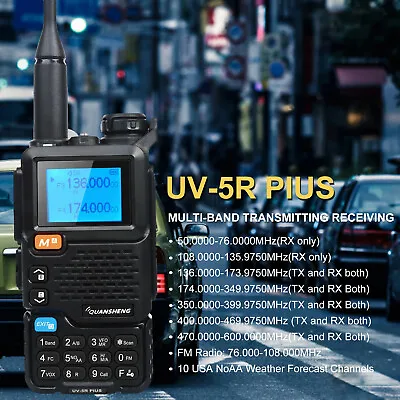 NEW QuanSheng UV-5R Plus VHF/UHF Dual-Band Ham FM 5W Two Way Radio Walkie Talkie • $29.69