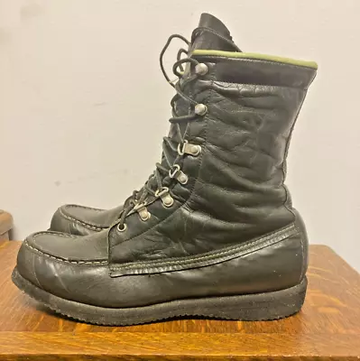 Vintage Green Browning Boots Vibram Kangaroo Uppers USA Work Hike Hunt Combat • $125