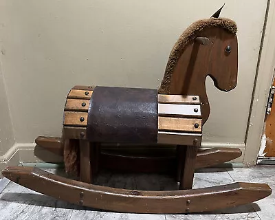 Vintage Wooden Child Rocking Horse • $63.85