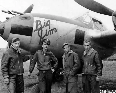 Lockheed P-38 Lightning Pilot Crew Big Jim Nose Art WWII WW2 8x10 Photo 19b • $7.43