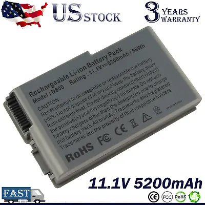 D600 Laptop Battery For Dell Latitude D520 D500 D610 C1295 New 6 Cell US • $14.98
