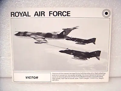 £5.50 • Buy Royal Air Force Handley-Page Victor Information Photocard - 8  X 6 