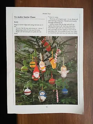 £2.50 • Buy Christmas Tree Trims / Decorations By Jean Greenhowe ~ D.K. Knitting Patterns