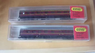 Hornby Minitrix N Gauge 2 X Br Mk 1 Marron Coaches • £8.99