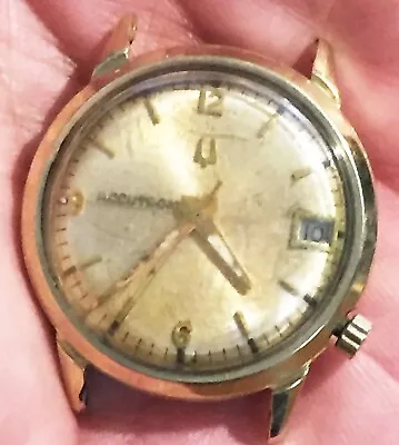 VINTAGE 14K GOLD FILLED BULOVA ACCUTRON DATE 2181 WATCH MENS Not Working • $130