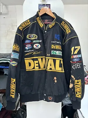 Matt Kenseth #17 DeWalt 2003 Winston Cup NASCAR JH Design Racing Jacket Men's 2X • $165