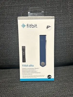 Fitbit Alta Large Navy Blue Classic Accessory Replacement Band - Sealed! • $14