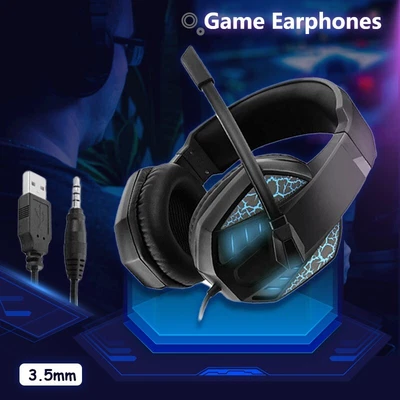 $3.41 • Buy AU 3.5MM Stereo Gaming Headset With Mic For PS4 ONE Switch PC Laptop Ect
