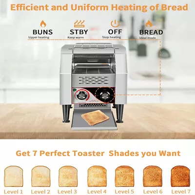 $259.99 • Buy 1300W Commercial Conveyor Toaster Electric Toaster Restaurant Bagel Food Bread