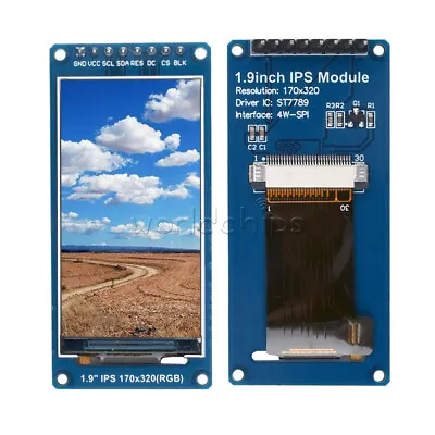 1.9  IPS Full Angle TFT LCD Color Display Screen Module SPI ST7789 170x320 New • $5.51