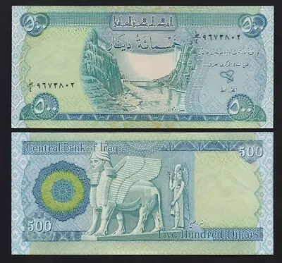 £1.49 • Buy IRAQ: P#92 500 Iraq Dinar 2004 Uncirculated Banknote.