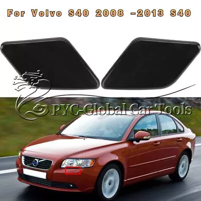 Left Right Front Headlamp Washer Spray Nozzle Cover For Volvo S40 2008 -2013 • $20.44