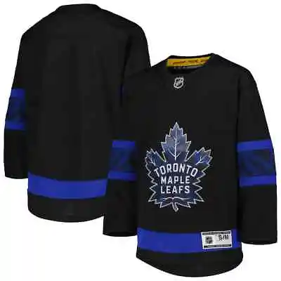 Youth Toronto Maple Leafs Black Alternate Premier Team Hockey Reversible Jersey • $90.87